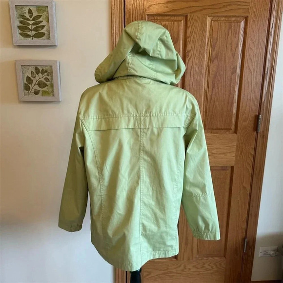 Mackintosh Women's Green Spring Jacket Large Removable Hood Packable Travel - Picture 6 of 11